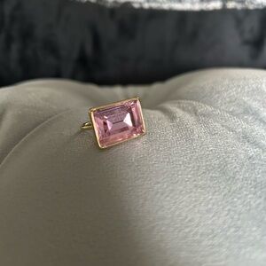 Elegant Pink and gold Gemstone Ring